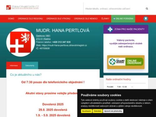 Kožní ordinace - MUDr. Hana Pertlová