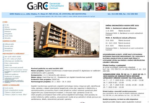 Zobrazit webové stránky Geriatrické a Rehabilitační centrum