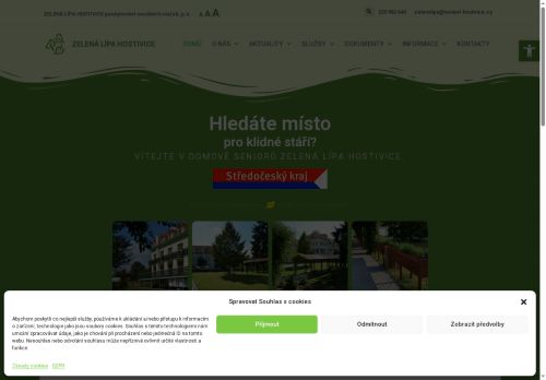 Webové stránky ZELENÁ LÍPA HOSTIVICE, poskytovatel sociálních služeb, Hostivice