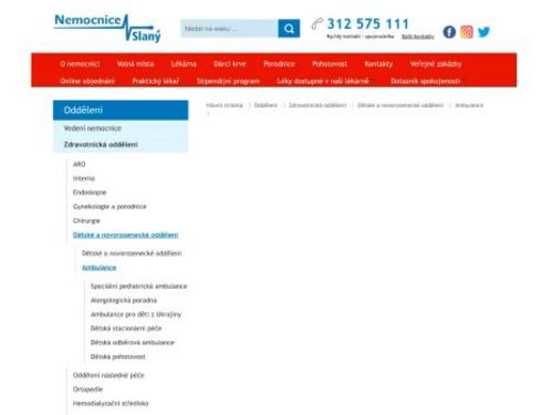 Neurologická poradna pro děti - Nemocnice Slaný