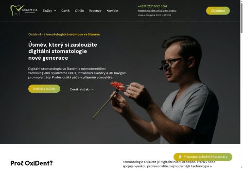 Zobrazit webové stránky Zubní ordinace - OxiDent s.r.o. - lékař stomatolog Denis Kirichenko