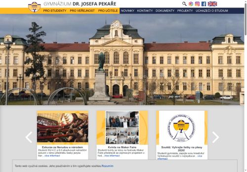 Zobrazit webové stránky Gymnázium Dr. Josefa Pekaře