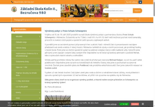 Webové stránky Základní škola Kolín II., Bezručova 980, Kolín