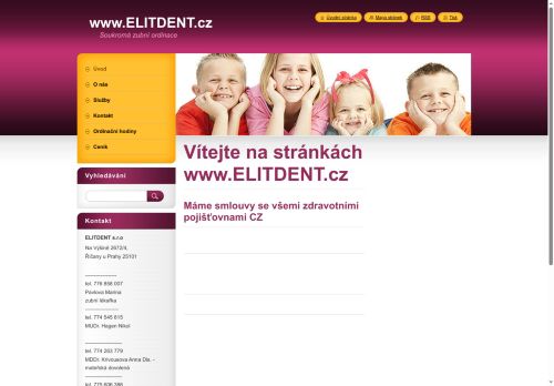 Zobrazit webové stránky Zubní ordinace ELITDENT - zubní lékařka Marina Pavlova, MUDr. Nikol Hagen, MDDr. Anna Krivousova Dis., MDDr. Vsevolod Pavlov Dis.
