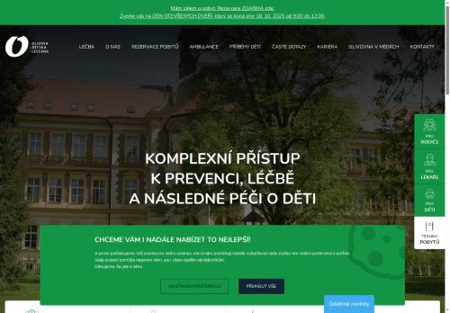 Zobrazit webové stránky Olivova dětská léčebna