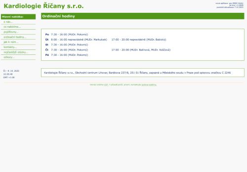 Zobrazit webové stránky Kardiologie Říčany s.r.o. - MUDr. Richard Pokorný