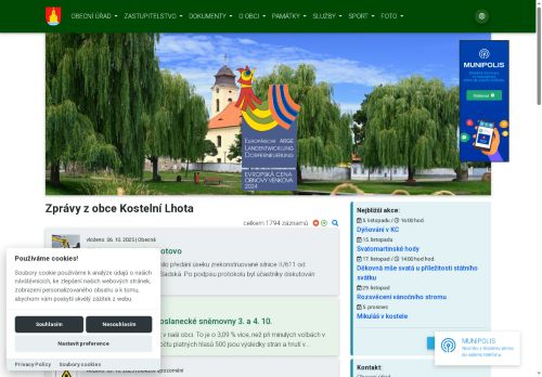 Zobrazit webové stránky Obecní úřad Kostelní Lhota