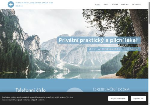 Zobrazit webové stránky Privátní praktický a plicní lékař - MUDr. Ján Dindoš a MUDr. Janka Šarman