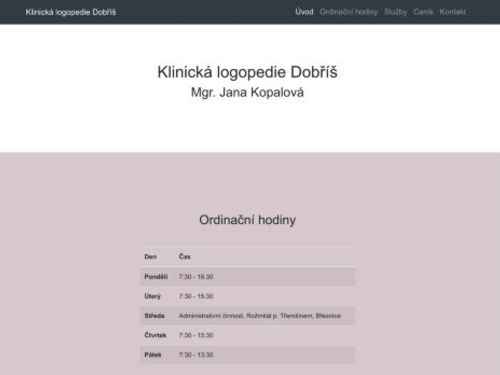 Klinická logopedie - Mgr. Jana Kopalová