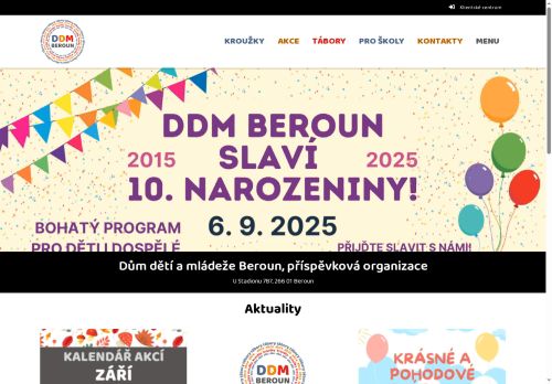 Dům dětí a mládeže Beroun, příspěvková organizace nabízí práci na pozici Uklízeč/ka - recepční m/ž v obci Beroun