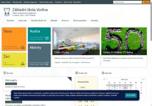 Zobrazit webové stránky Základní škola Vorlina Vlašim