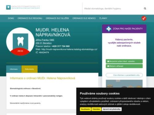 Zubní ordinace - MUDr. Helena Nápravníková, MDDr. Michal Nápravník