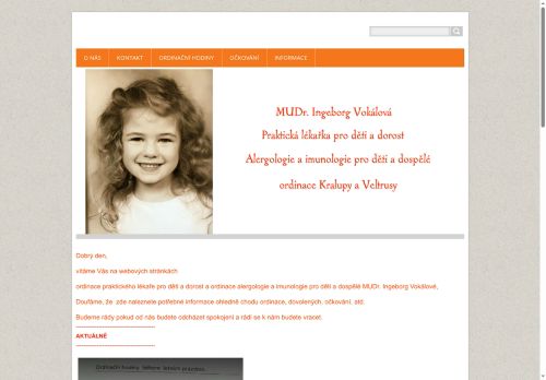 Zobrazit webové stránky Praktický lékař pro děti a dorost a alergologie a imunologie pro děti a dospělé - MUDr. Ingeborg Vokálová