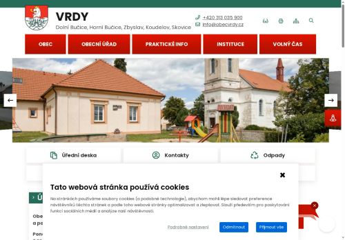 Webové stránky Technické služby Vrdy, Vrdy