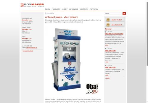 Webové stránky BOXMAKER s.r.o., Býkev