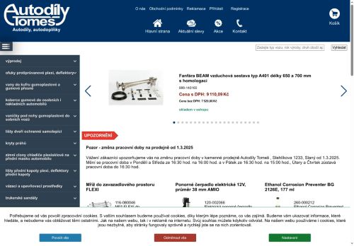 Zobrazit webové stránky Autodíly Tomeš