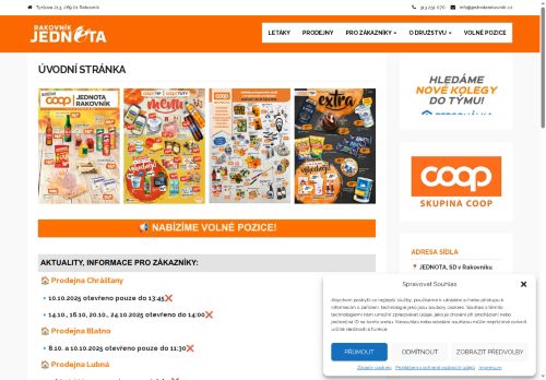 Zobrazit webové stránky COOP Jednota Rakovník - Pražská