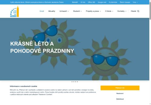 Webové stránky Vyšší odborná škola, Střední průmyslová škola a Obchodní akademie, Čáslav, Přemysla Otakara II. 938, Čáslav