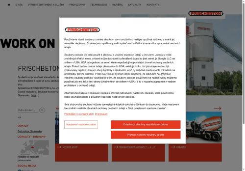 FRISCHBETON s.r.o. nabízí práci na pozici Strojník, strojnice, obsluha na betonárn v Mladé Boleslavi v obci Plazy