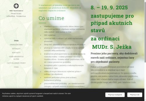 Zobrazit webové stránky Praktický lékař pro dospělé - MUDr. Hana Koukalová