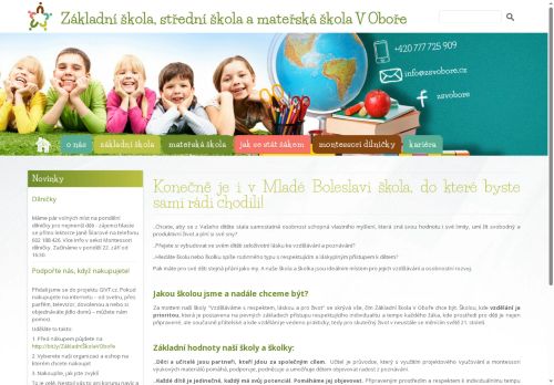 Základní škola, střední škola a mateřská škola V Oboře nabízí práci na pozici Učitel/ka základní školy - první stupeň v obci Bradlec