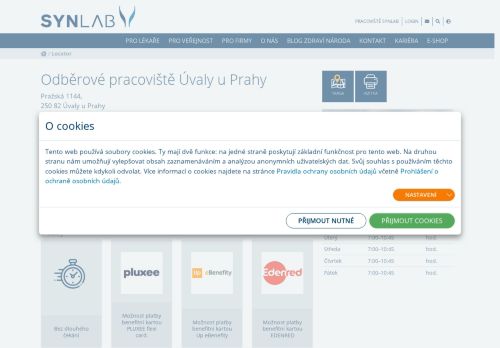 Zobrazit webové stránky SYNLAB - odběrové pracoviště Úvaly
