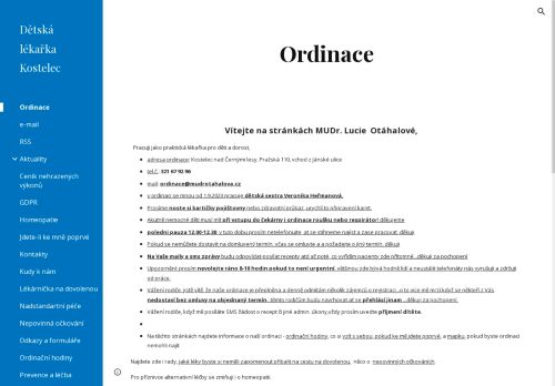 Zobrazit webové stránky Praktický lékař pro děti a dorost - MUDr. Lucie Otáhalová