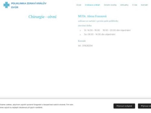 Chirurgická a cévní ambulance - MUDr. Alena Frausová