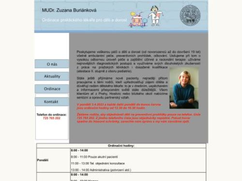 Praktický lékař pro děti a dorost - MUDr. Zuzana Buriánková