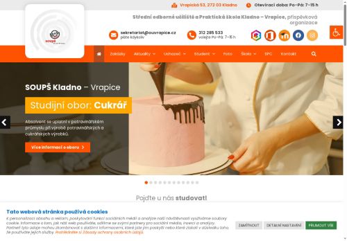 Webové stránky Střední odborné učiliště a Praktická škola Kladno - Vrapice, příspěvková organizace, Kladno