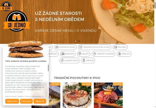 Webové stránky Restaurace NA JEDNO, Rosice