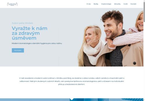 Zobrazit webové stránky Zubní péče Mníšek - MUDr. David Urie, MUDr. Marcela Haladová