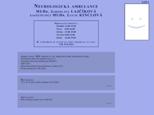 Neurologická ambulance - MUDr. Jaroslava Lajčíková