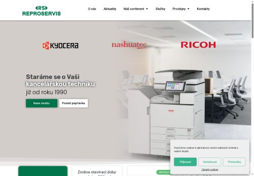 Webové stránky REPROSERVIS CZ, s.r.o., Znojmo