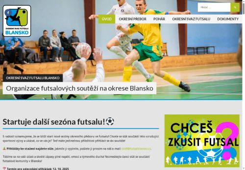 Zobrazit webové stránky Asociace futsalu Blansko