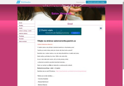 Zobrazit webové stránky Salon Veronika