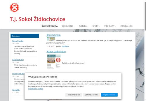 Zobrazit webové stránky T.J. Sokol Židlochovice