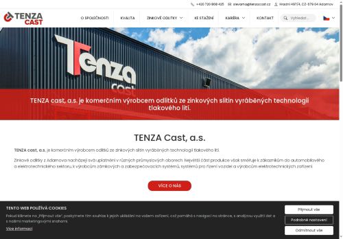 Zobrazit webové stránky TENZA Slévárna Adamov