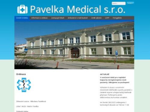 Praktický lékař pro dospělé - MUDr. Martin Pavelka