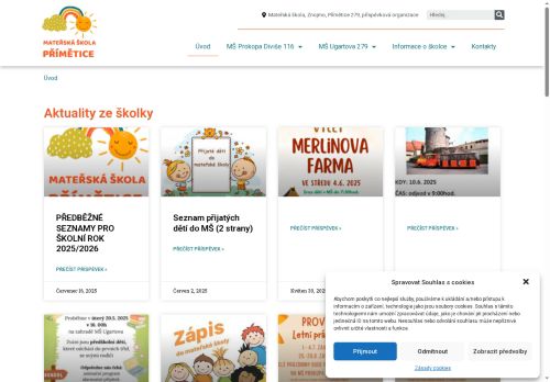 Zobrazit webové stránky Mateřská škola Znojmo Přímětice