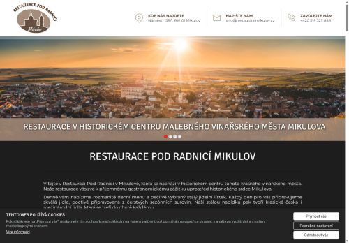 Webové stránky Restaurace Mikulov C s.r.o., Mikulov