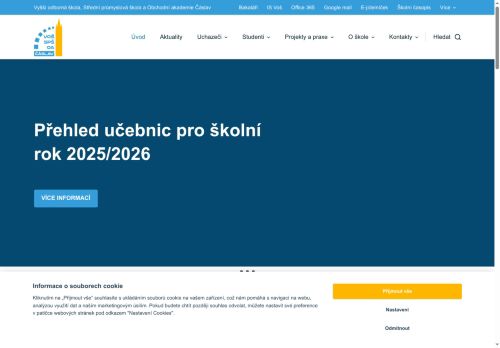 Zobrazit webové stránky Vyšší odborná škola, Střední průmyslová škola a Obchodní akademie