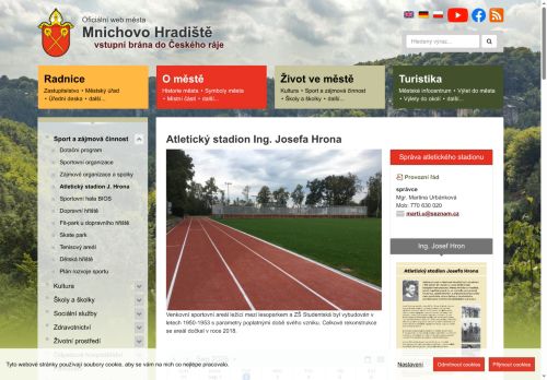 Zobrazit webové stránky Atletický stadion Ing. Josefa Hrona