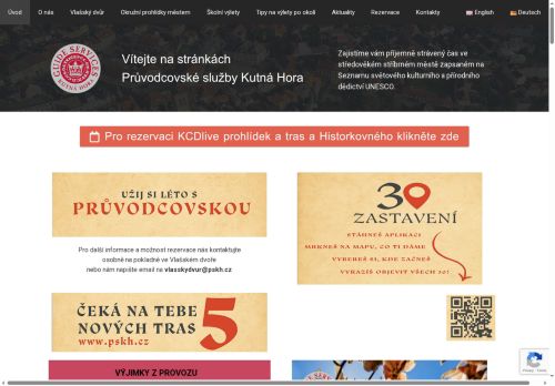 Zobrazit webové stránky Průvodcovské služby Kutná Hora