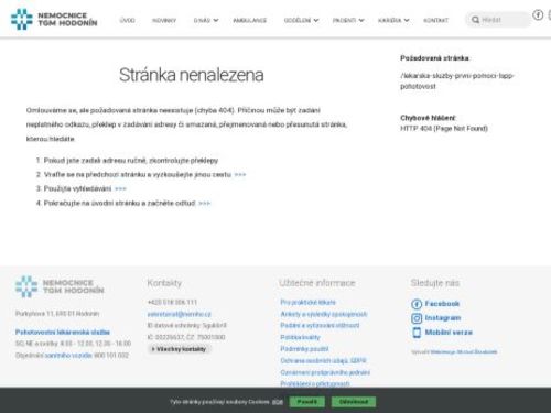 Lékařská služba první pomoci pro dospělé (LSPP) - Nemocnice TGM Hodonín