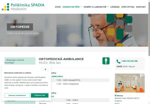 Zobrazit webové stránky Ortopedická ambulance - MUDr. Jan Bíla