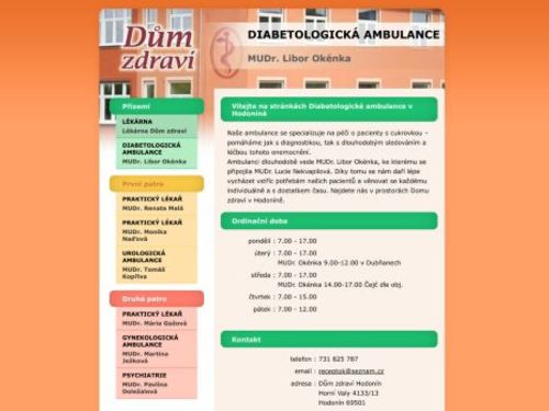 Diabetologická ambulance - MUDr. Libor Okénka