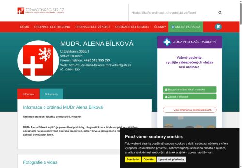 Zobrazit webové stránky Praktický lékař pro dospělé - MUDr. Alena Bílková