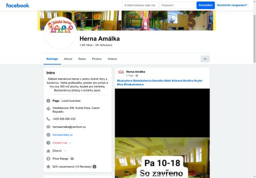 Zobrazit webové stránky Herna Amálka