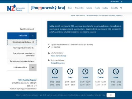 Neurologická ambulance - Nemocnice Znojmo